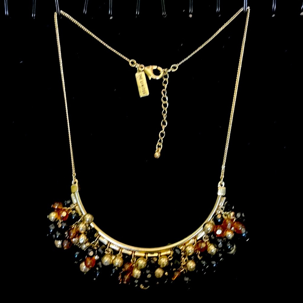 Stunning beaded gold tone necklace by The Limited